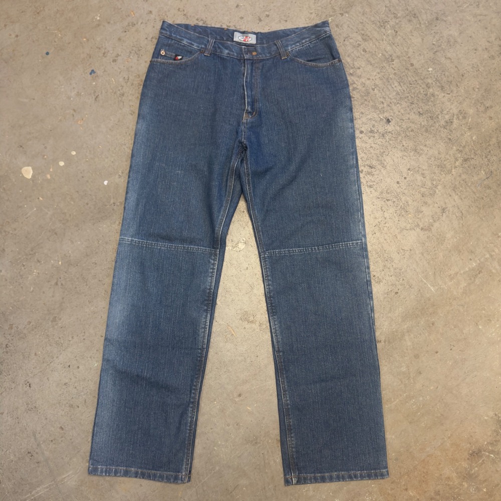 Joe Rocket Steel Reinforced Motorcycle Jeans Blue Denim Mens 34x32 Straight Leg